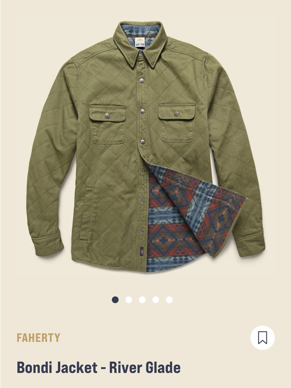 Faherty Bondi Jacket - River Glade (Reversible)